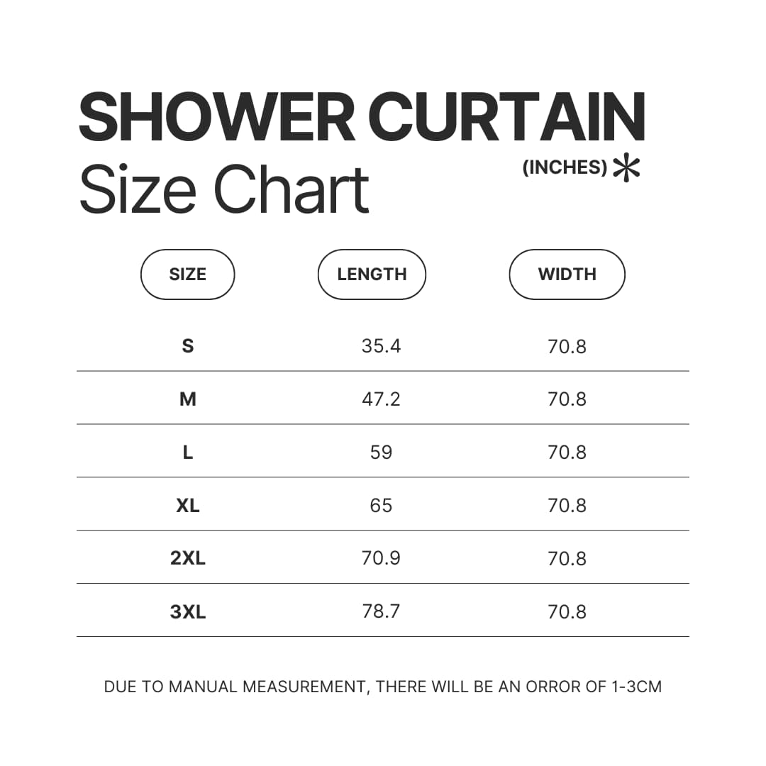 Shower Curtain Size Chart - Psychonauts Shop