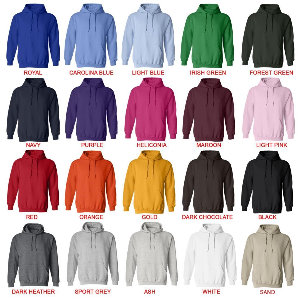 hoodie color chart - Psychonauts Shop